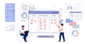 Scrum task board agile organizer Analyzing process of software development