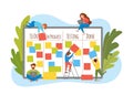 Scrum task board, agile project management vector illustration