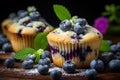 Scrumptious Blueberry muffin. Generate Ai