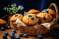 Scrumptious Blueberry Muffins with Overflowing Fresh Blueberries