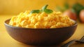 Scrumptious Bowl of Golden Scrambled Eggs Royalty Free Stock Photo