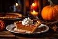 Scrumptious Cooking pumpkin pie. Generate Ai