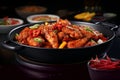 Scrumptious dakgalbi. mouthwatering spicy stir-fried chicken - authentic south korean delight