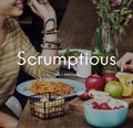 Scrumptious Delicious Appetizing Food Graphic Concept Royalty Free Stock Photo