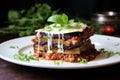 Scrumptious Eggplant lasagnas. Generate Ai