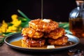 Scrumptious Golden Corn Fritters exquisitely prepared