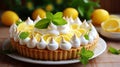 Scrumptious lemon meringue pie with zesty lemon desserts for a delectable breakfast delight