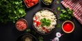 Scrumptious Peruvian Cuisine Flat Lay: Ceviche & Quinoa Showcase