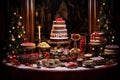 Scrumptious Piece cake christmas. Generate Ai