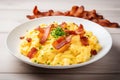 Scrumptious Scrambled Eggs with Crispy Bacon and Fresh Chives