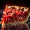 Scrumptious slice of strawberry rhubarb pie Royalty Free Stock Photo