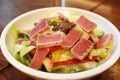 Healthy ahi tuna salad with ginger vinaigrette