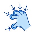 Scrunch line icon. Royalty Free Stock Photo