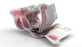 Scrunched Up Chinese Yuan Notes