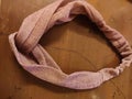 Scrunchie Head gear head band for girls shiney brown pink head band hair band hairstyle accessories