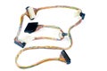 SCSI data cable on white Royalty Free Stock Photo