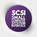 SCSI - Small Computer System Interface acronym, technology concept background