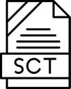 SCT Outline Vector Icon Royalty Free Stock Photo