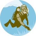 Scuba diver diving