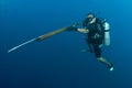 Scuba diver with Harpoon gun