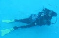 Scuba diver underwater Royalty Free Stock Photo