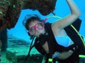 Scuba diver underwater