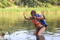 Scuba diver young woman Royalty Free Stock Photo