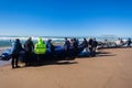 Scuba Divers Boats Beach Launch