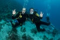 Scuba divers having fun Royalty Free Stock Photo