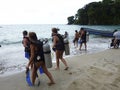 Scuba diving in Cahuita Costa Rica Royalty Free Stock Photo