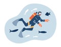 Scuba diving conceptual hero image