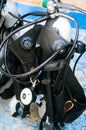 Scuba diving equipment, tank and regulators