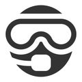 Scuba Diving icon. Flat style vector illustration isolated on white background Royalty Free Stock Photo