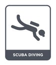 scuba diving icon in trendy design style. scuba diving icon isolated on white background. scuba diving vector icon simple and Royalty Free Stock Photo