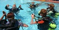 Scuba diving lesson Royalty Free Stock Photo