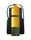 Scuba diving oxygen tank. Object isolated on white background. Vector