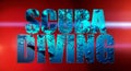 Scuba Diving Transparent Text On Red Background