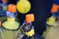 Scuba diving tube, diving equipment on the dive boat.