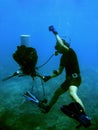 Scuba stunts bcd removal underwater