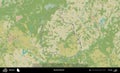 Scucyn District outlined, Belarus. Topographic Humanitarian Royalty Free Stock Photo