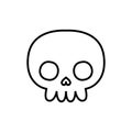 Scull icon vector. Day of the Dead illustration sign. Holiday symbol or logo.