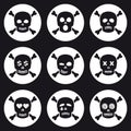 Scull icons set