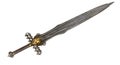 Scull medieval Sword on a white background. 3d illustration