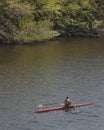 Scull on river