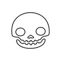 Scull vector icon set. Skeleton illustration symbol collection. halloween sign or logo.