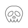 Scull vector icon set. Skeleton illustration symbol collection. halloween sign or logo.