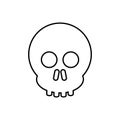 Scull vector icon set. Skeleton illustration symbol collection. halloween sign or logo.