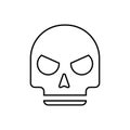 Scull vector icon set. Skeleton illustration symbol collection. halloween sign or logo.