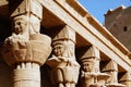Sculpted ancient architecture in Philae Temple, Aswan, Egypt, Africa
