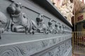 sculpted cows in an hindu temple (sri senpaga vinayagar) - singapore